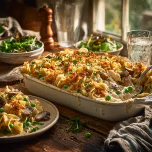 Creamy Tuna Casserole With Egg Noodles &Amp; Peas - Thefoodiebunch Creamy Tuna Casserole