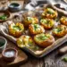Mozzarella Stuffed Baked Potatoes (Easy &Amp; Cheesy!) - Thefoodiebunch Mozzarella Stuffed Baked
