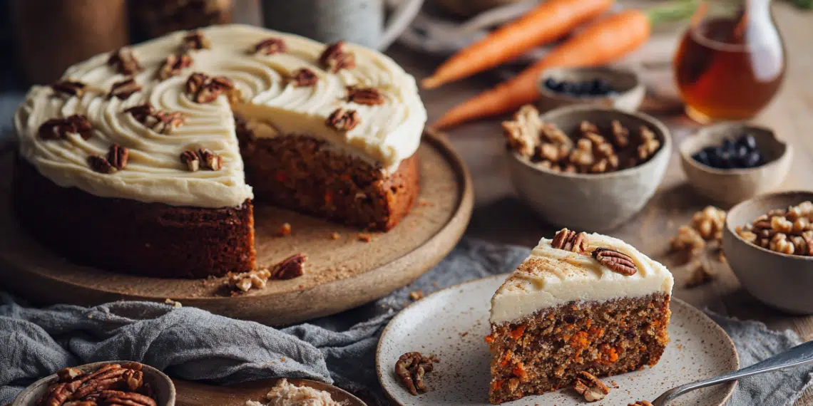 Sugar-Free Carrot Cake With Cashew Cream Frosting - Thefoodiebunch Sugar-Free Carrot Cake