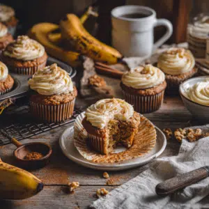 Banana Cupcakes With Cream Cheese Frosting