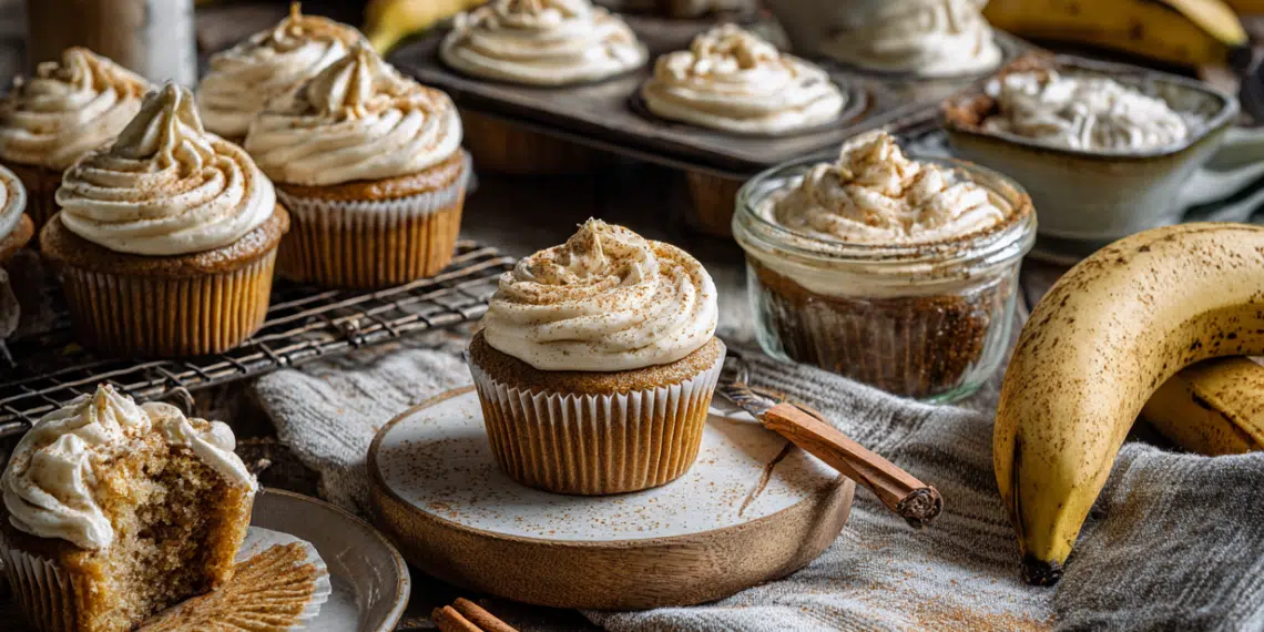 Banana Cupcakes With Cream Cheese Frosting