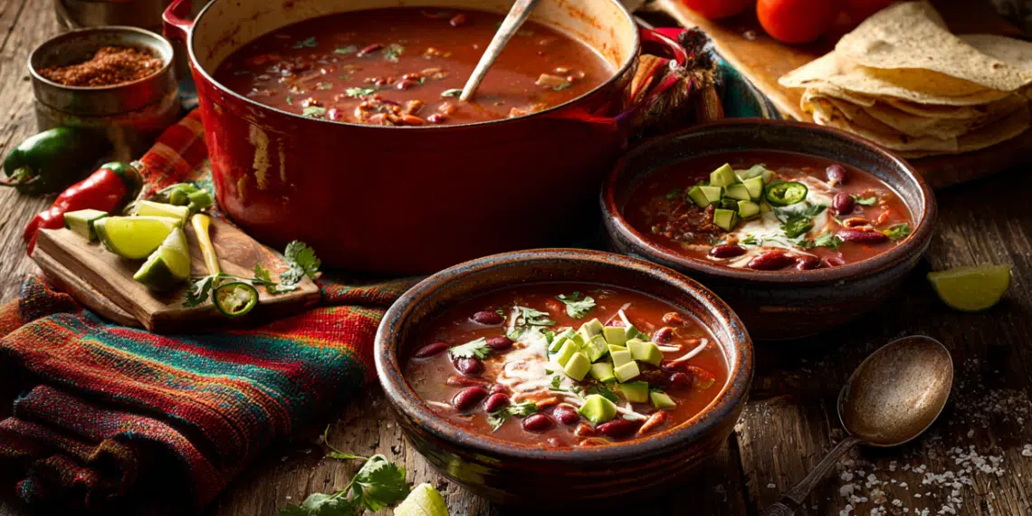 Spicy Mexican Tomato Soup With Kidney Beans - Thefoodiebunch Mexican Tomato Soup
