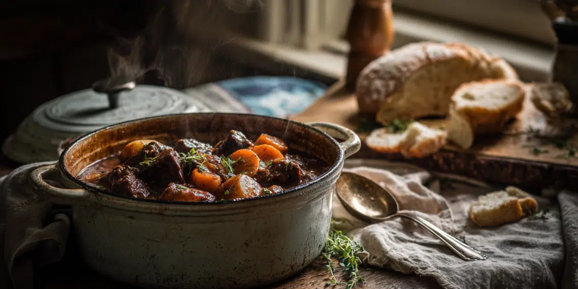 Hearty Beef Stew With Caramelized Onions - Thefoodiebunch Hearty Beef Stew