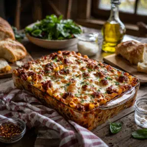 Baked Ziti With Italian Sausage (Easy Comfort Food) - Thefoodiebunch Baked Ziti With Italian Sausage