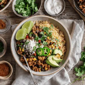 Turkey Taco Quinoa Bowl