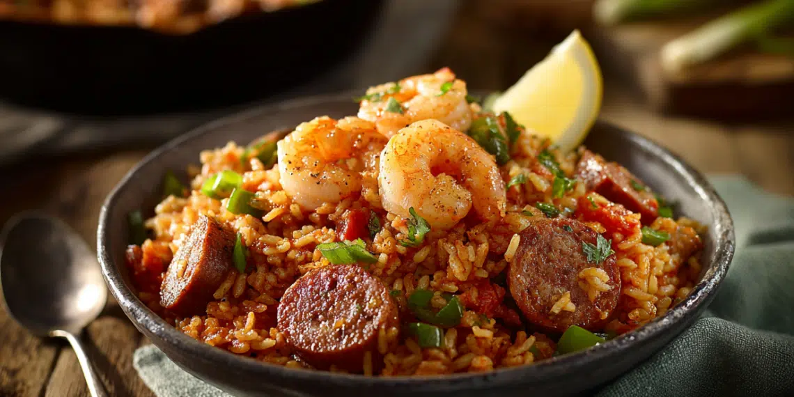 Easy Jambalaya With Sausage, Chicken &Amp; Shrimp