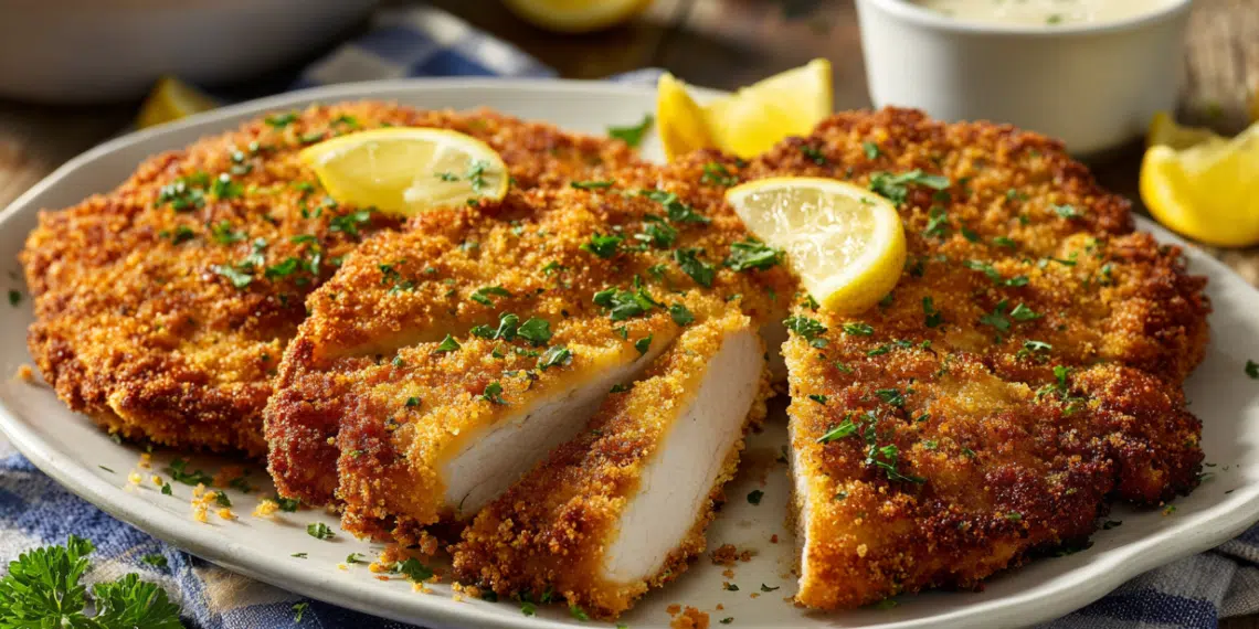 Crispy Pork Schnitzel With Ranch Panko Crust - Thefoodiebunch Crispy Pork Schnitzel With Ranch Panko Crust