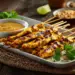 Grilled Chicken Satay With Peanut Dipping Sauce - Thefoodiebunch Grilled Chicken Satay With Peanut Dipping Sauce