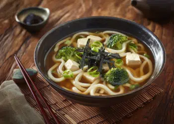 Miso Soup With Udon Noodles