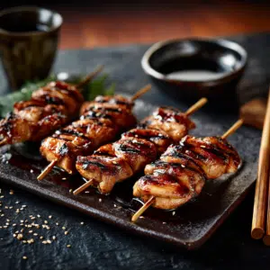 Chicken Yakitori With Homemade Tare Sauce - Thefoodiebunch Chicken Yakitori With Homemade Tare Sauce