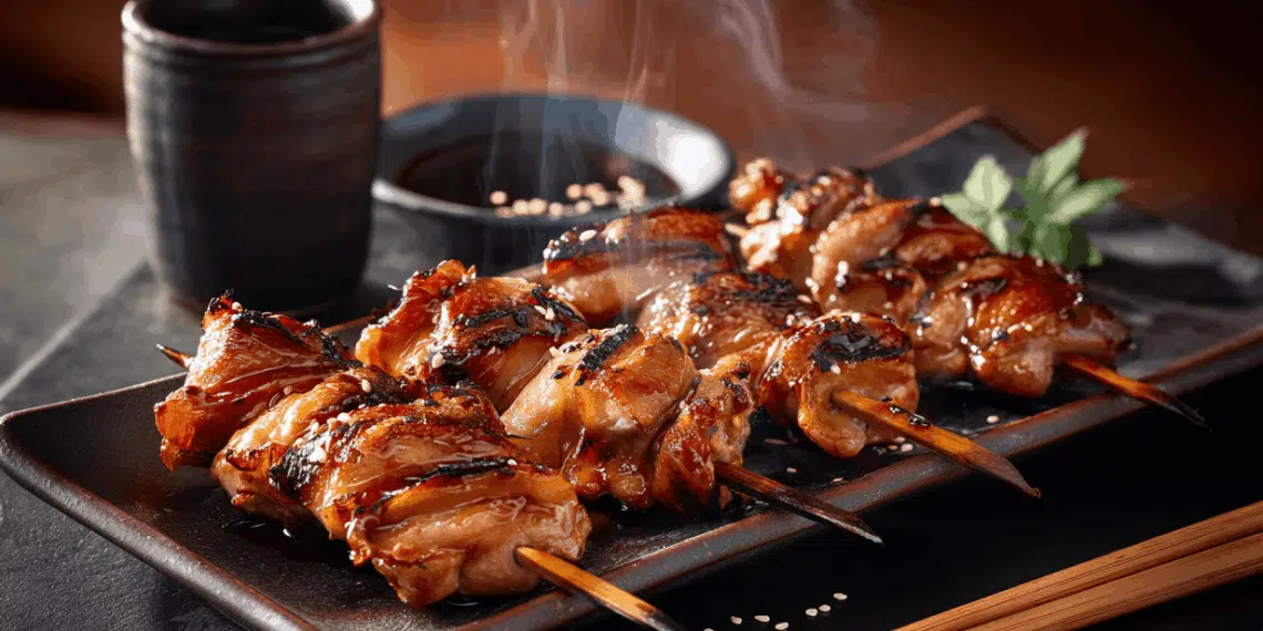 Chicken Yakitori With Homemade Tare Sauce - Thefoodiebunch Chicken Yakitori With Homemade Tare Sauce