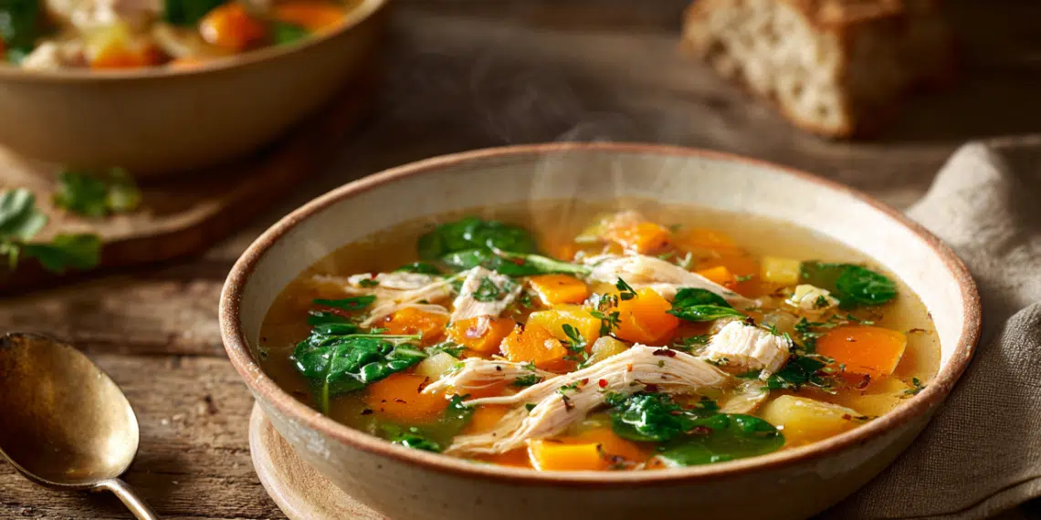 Gluten-Free Chicken Soup With Butternut Squash