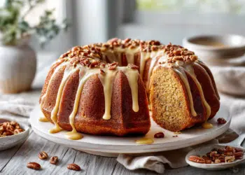 Banana Bread Bundt Cake With Brown Sugar Icing