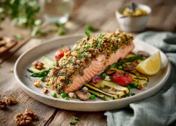 Baked Salmon With Walnut Crust (35 Minutes)