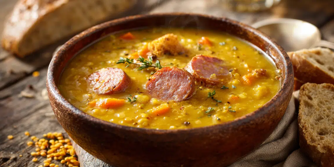 Yellow Split Pea Soup With Sausage (Easy One-Pot)