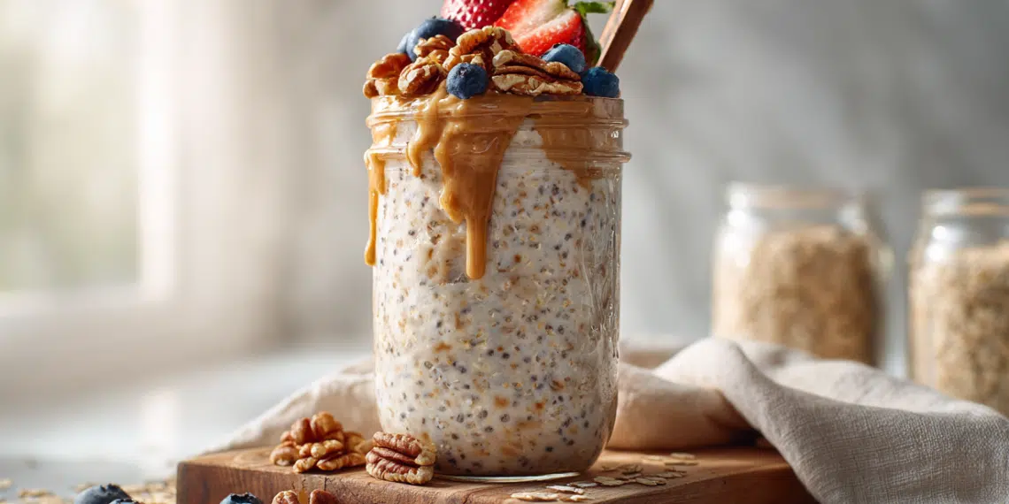Overnight Chia Oats – Easy No-Cook Meal Prep Breakfast - Thefoodiebunch Overnight Chia Oats – Easy No-Cook Meal Prep Breakfast