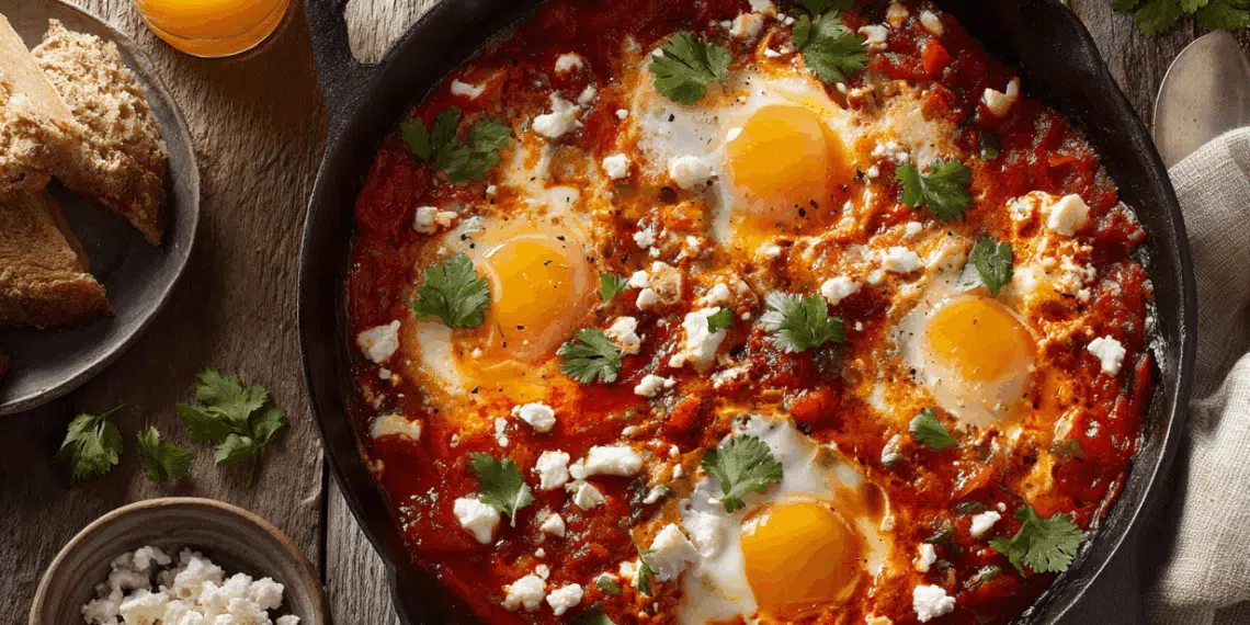Traditional Shakshuka: Eggs Poached In Spiced Tomato Sauce - Thefoodiebunch Traditional Shakshuka Eggs Poached In Spiced Tomato Sauce