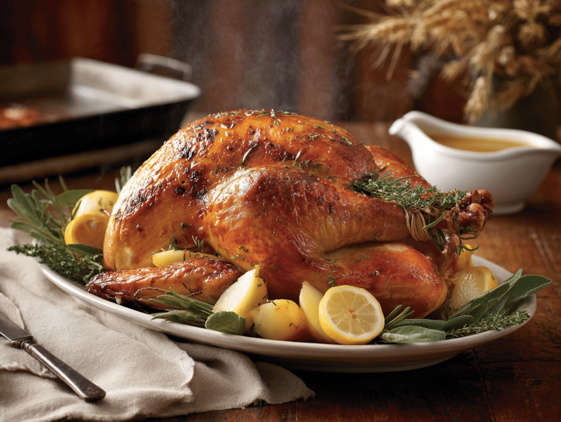 Juicy Roast Turkey With Brine — Moist &Amp; Golden