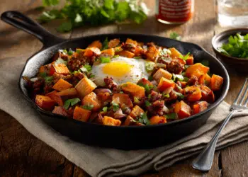 Sweet Potato And Chicken Sausage Hash