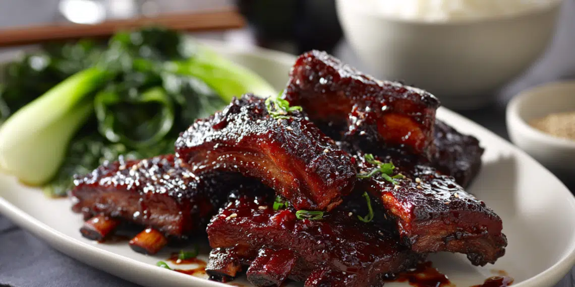 Asian Style Bbq Pork Ribs With Sticky Honey Glaze - Thefoodiebunch Asian Style Bbq Pork Ribs With Sticky Honey Glaze