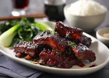 Asian Style Bbq Pork Ribs With Sticky Honey Glaze