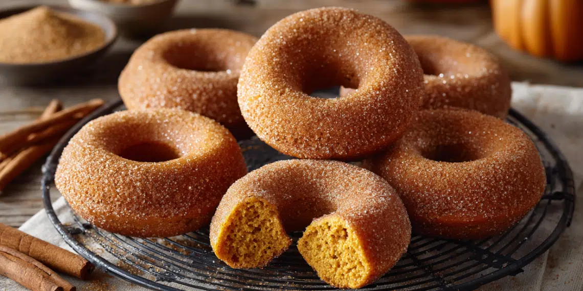 Pumpkin Doughnuts With Cinnamon Sugar Coating - Thefoodiebunch Pumpkin Doughnuts With Cinnamon Sugar Coating