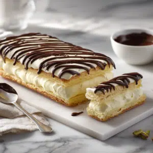 Lady Fingers Eclair – Easy No-Bake French Dessert - Thefoodiebunch Lady Fingers Eclair – Easy No-Bake French Dessert