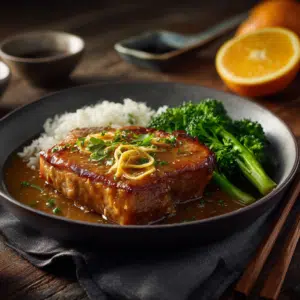 Pan-Fried Pork Steak With Orange Ginger Marinade