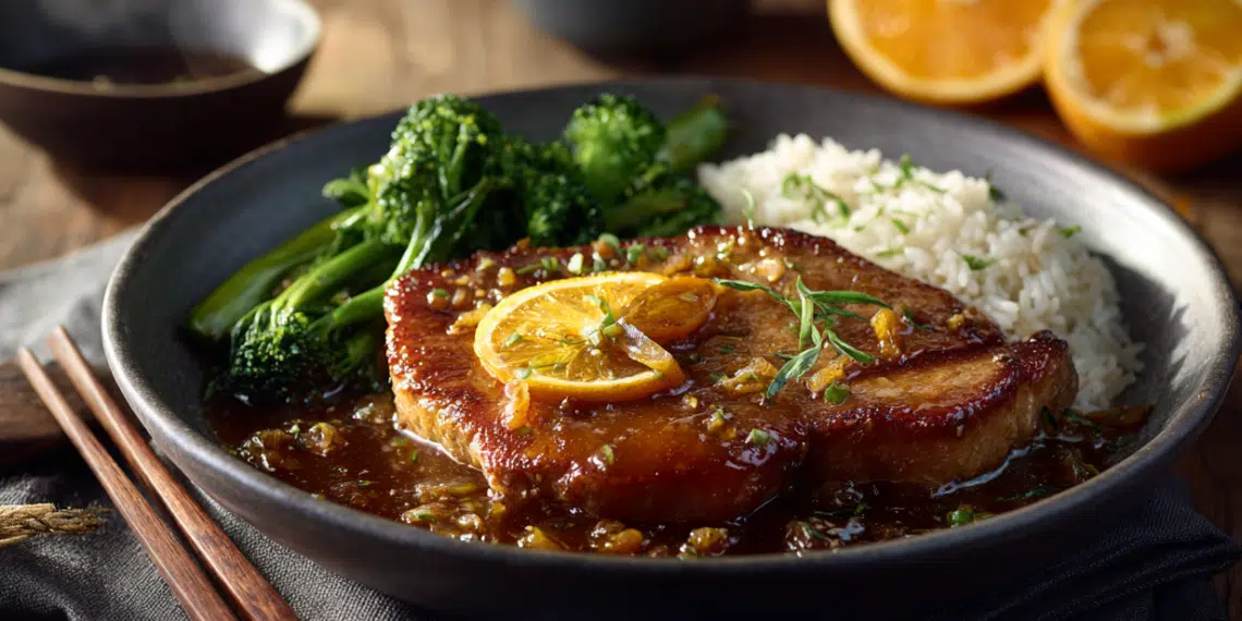 Pan-Fried Pork Steak With Orange Ginger Marinade