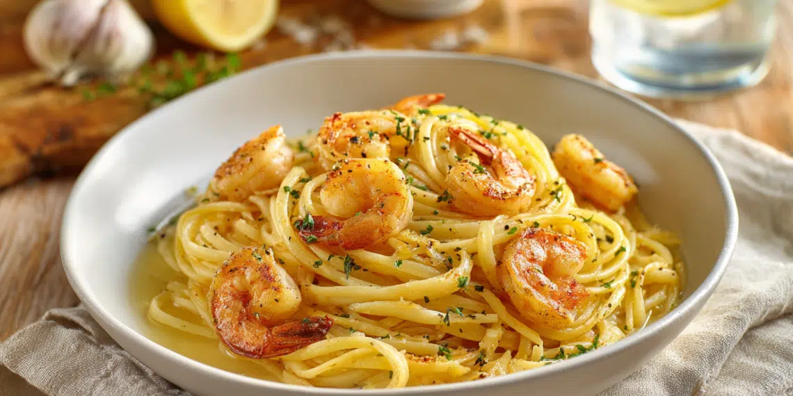 Easy Shrimp Scampi Pasta (No Wine, Ready In 30 Min)