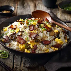 Bacon And Egg Fried Rice (30 Minutes, 5 Ingredients)
