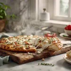 Tomato Basil White Pizza (Ready In 20 Minutes)