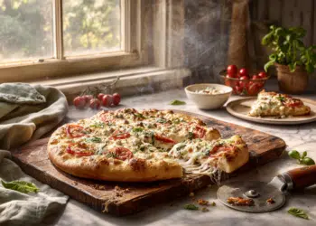 Tomato Basil White Pizza (Ready In 20 Minutes)