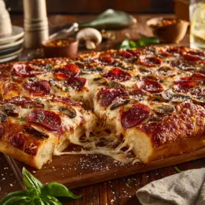 Homemade Pepperoni Pizza Recipe (Crispy Crust)