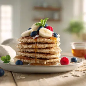 Banana Oatmeal Pancakes – Vegan Blender Recipe2