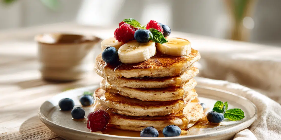 Banana Oatmeal Pancakes – Vegan Blender Recipe