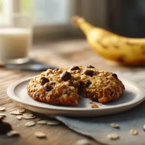 Banana Chocolate Chip Breakfast Cookie (Ready In 5 Min) - Thefoodiebunch Banana Chocolate Chip Breakfast Cookie (Ready In 5 Min)