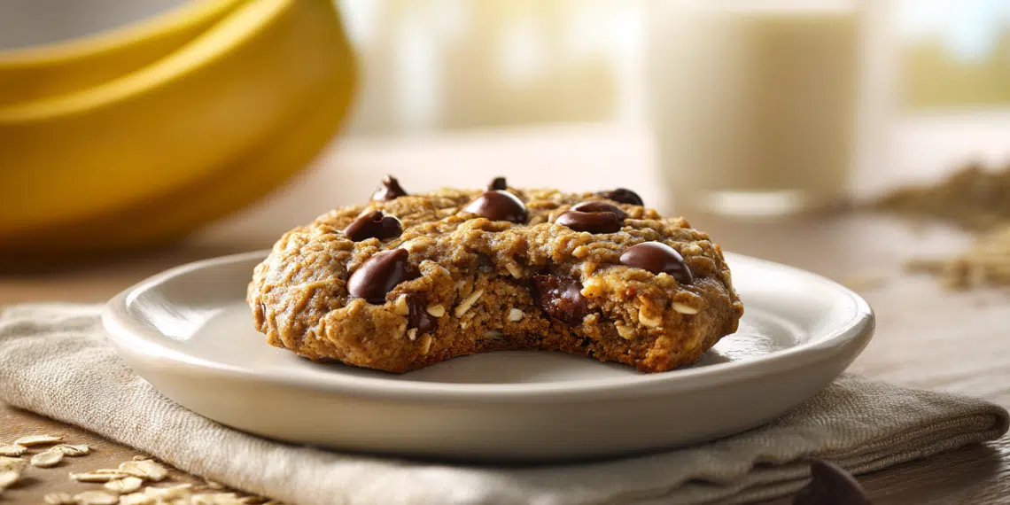 Banana Chocolate Chip Breakfast Cookie (Ready In 5 Min) - Thefoodiebunch Banana Chocolate Chip Breakfast Cookie (Ready In 5 Min)