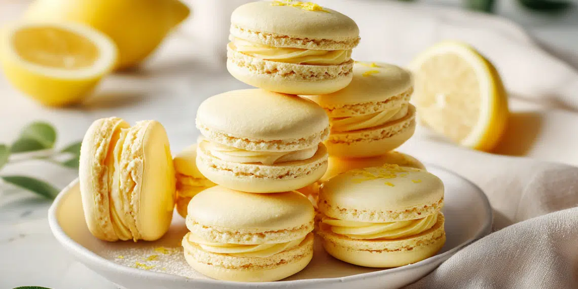 Soft Lemon Macarons With Lemon Butter Ganache