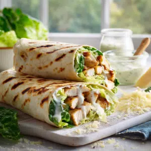 Healthy Chicken Caesar Wraps (Grilled &Amp; Easy) - Thefoodiebunch Healthy Chicken Caesar Wraps (Grilled &Amp; Easy)
