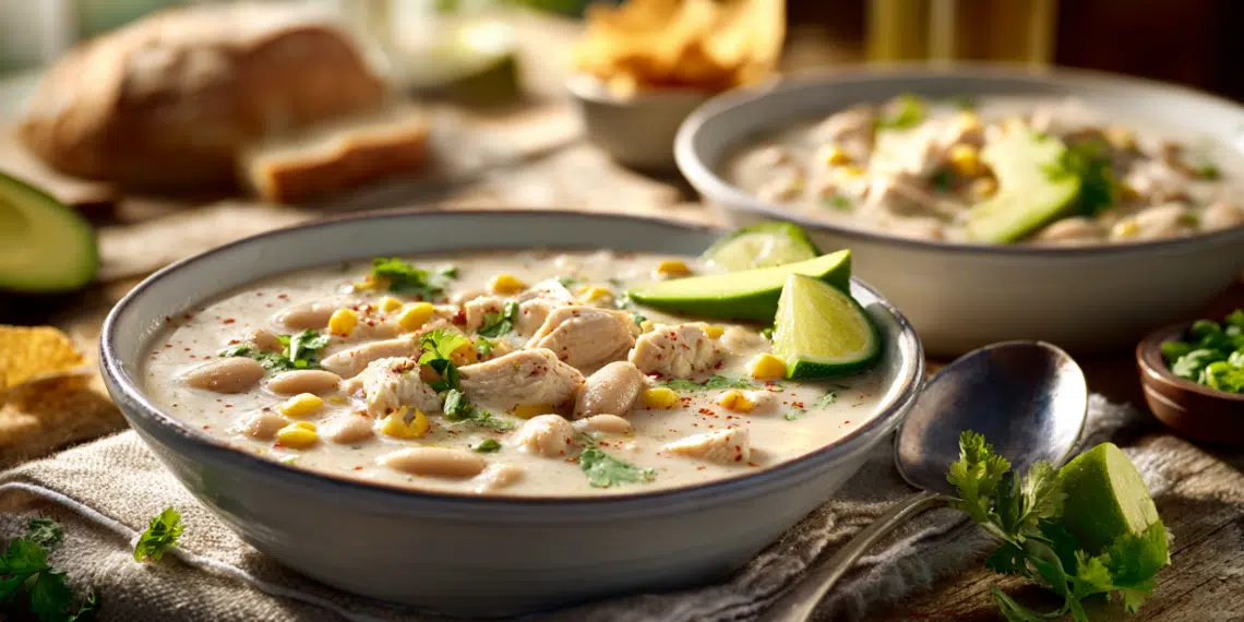 Creamy White Chicken Chili (Easy One-Pot Recipe) - Thefoodiebunch Creamy White Chicken Chili (Easy One-Pot Recipe)