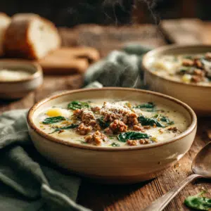 Creamy Italian Sausage And Potato Soup (Zuppa Toscana)