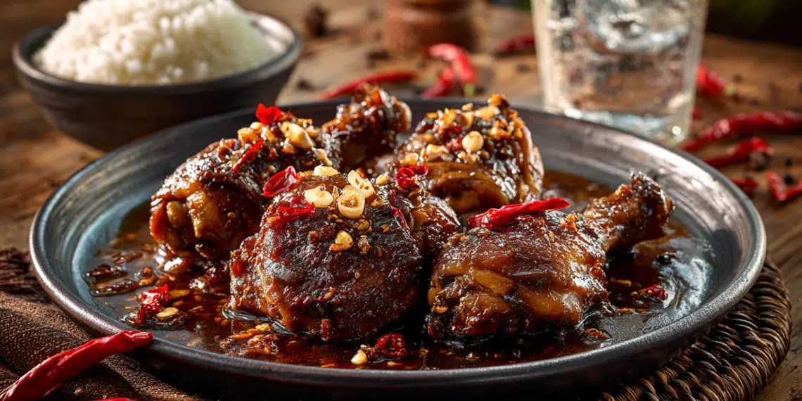 Spicy Chicken Adobo: Easy Filipino Recipe With Dried Chilies - Thefoodiebunch Spicy Chicken Adobo Easy Filipino Recipe With Dried Chilies