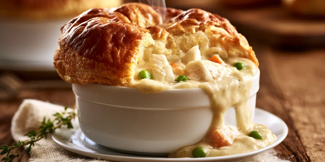 Creamy Chicken Pot Pie With Puff Pastry