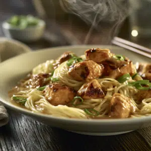Peanut Chicken With Spaghetti (Ready In 30 Min)