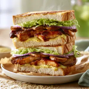 Chicken Teriyaki Sandwich (Ready In 10 Minutes!) - Thefoodiebunch Chicken Teriyaki Sandwich (Ready In 10 Minutes!)