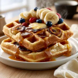 Banana Waffles – Fluffy, Caramelized &Amp; Easy