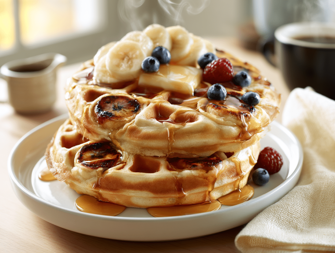 Banana Waffles – Fluffy, Caramelized &Amp; Easy