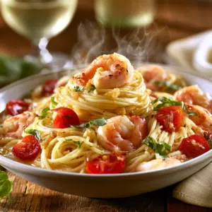 Easy Shrimp Scampi Pasta With White Wine &Amp; Garlic