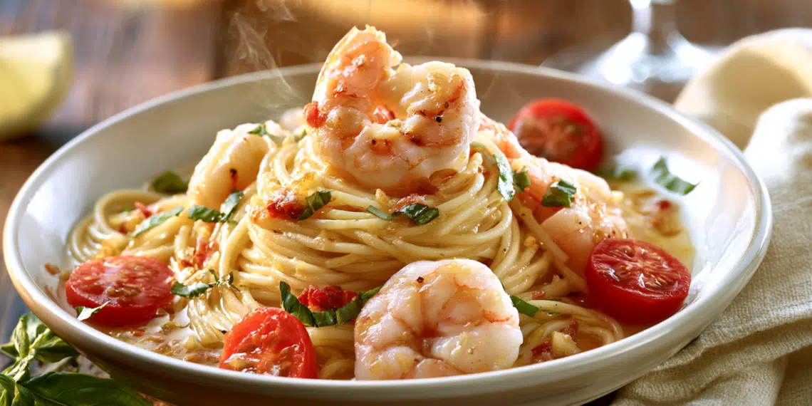 Easy Shrimp Scampi Pasta With White Wine &Amp; Garlic